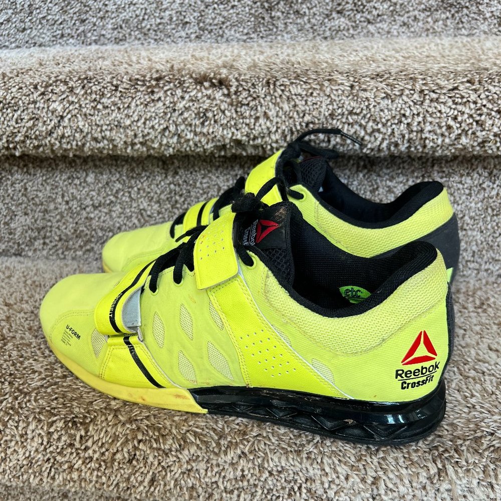 Reebok Crossfit U-Form Men's Neon Leather Sneakers .